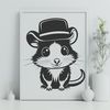 Cute Possum in a Fancy Hat A cartoon illustration of a possum wearing a hat.