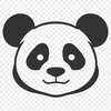 Stylized Vector Panda Design A stylized vector graphic design of a panda animal for commercial or personal use.