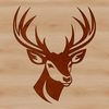 Close-up Deer Silhouette A close-up of a deer's head, suitable for crafting and design purposes.