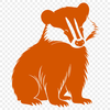 A detailed illustration of a wild animal, specifically a badger, suitable for vector design and printing.