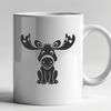 An illustration of a moose in its natural habitat.