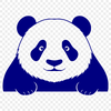 A stylized illustration of a panda, suitable for various design applications.