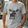 Moose SVG Vector Art A vector illustration of a large North American moose in its natural habitat.