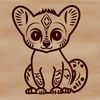 Wild Primate Vector Illustration A detailed illustration of a wild primate lemur, created with vector graphics.