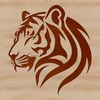 A realistic illustration of a tiger's head, suitable for vector design and cutting machine projects.