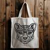 Adorable Ocelot Illustration in Vector Format Wild Ocelot illustration with glasses, rendered as a vector graphic.