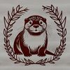 River Otter Illustration Vector Graphic A river-dwelling otter with a sleek fur coat, rendered as a detailed vector graphic.