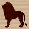 Free Standing Lion Illustration Illustration of a standing lion, a wild animal commonly found in savannas.