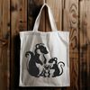 Funny Skunk Clip Art Design A cartoon illustration of a skunk in its natural habitat, suitable for use as clip art or vector design.