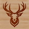 Wild deer animal head illustration in vector format.