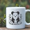 Wildlife Clip Art Possum A detailed illustration of a possum in a floral setting.
