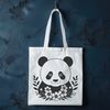 Wildlife Vector Art Panda Illustration A detailed vector illustration of a panda in a natural environment, suitable for graphic design and digital crafts.