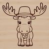 Moose Vector Art Illustration SVG illustration of a large antlered wild animal in forest habitat