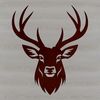 Wild Deer Profile SVG Graphic An SVG graphic featuring a detailed wild animal, a deer, in profile view.