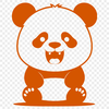 Vector Panda Illustration Download A vector graphic representation of a panda, suitable for cutting machine designs or commercial printing.
