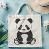 Wildlife Illustration - Panda Art A vector graphic representation of a wild animal, specifically a panda.