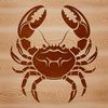 Crab Vector Graphic Design A detailed illustration of a crab in a natural setting.