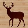 Free Clip Art of a Lovely Deer A simple silhouette of a deer in the style of vector art.