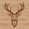 Beautiful Deer Illustration in SVG Format Wild animal deer head illustration in vector format