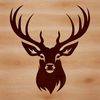 A close-up illustration of a deer's head, suitable for cutting machine designs.