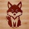 A seated wolf with fur details, suitable for vector art designs.