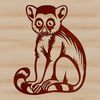 Colorful Leaper Vector Art A colorful illustration of a Lemur in a natural habitat setting.