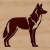 Free Standing Vector Animal Art A vector illustration of a wolf standing on its hind legs.
