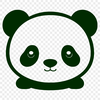 Wild Panda Graphic Design Element A detailed illustration of a wild animal, a panda, suitable for vector design and digital editing.