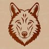 Free Wolf Clip Art for Digital Projects A wolf's head illustration in vector format, suitable for digital design and cutting projects.