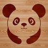 Panda Silhouette SVG Design A stylized vector image of a wild animal, specifically a giant panda, suitable for various design applications.