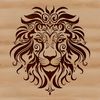 A detailed illustration of a lion's head with intricate features, suitable for vector art and design projects.
