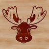 Moose Wildlife Art Illustration A high-quality illustration of a wild moose in a natural environment.
