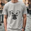 Majestic moose SVG design template Wild animal illustration of a moose in vector format.