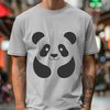 Adorable Panda Vector Illustration A digital illustration of a wild animal, the giant panda, in a simple vector design.