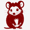 A cartoon-style illustration of a possum, ideal for crafting and DIY projects.