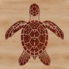 Illustration of a sea turtle in a simple yet ornate design, suitable for various digital projects.