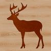 Whimsical Deer Silhouette A simple silhouette of a deer in vector form, suitable for various designs and crafts.