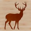 An outline illustration of a wild animal, a deer, suitable for editing and customization.