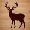 Forest Fawn Design Vector Art A simple outline illustration of a deer in a wild forest setting.