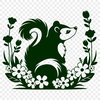 Whimsical Skunk Clip Art Design A detailed vector illustration of a skunk in a natural environment.