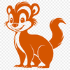 Wild Skunk Silhouette Vector Graphic A vector graphic design featuring a skunk silhouette.