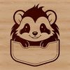 Vector Animal Character Design A cartoon skunk character illustration in vector format.