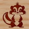 Vector Illustration of a Skunk An illustration of a skunk animal in vector format.