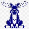 Moosely Marvelous Digital Illustration A digital illustration of a wild North American moose in vector format.