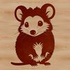 Possum Silhouette A graphic illustration of a possum, suitable for vector design and cutting machine applications.