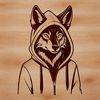 Wild Animal Vector Icon A detailed illustration of a wild animal, a gray wolf with a subtle texture, suitable for various uses.
