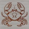 Wild Animal SVG Graphics A realistic illustration of a crab, suitable for digital and craft projects.