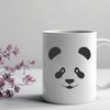 Stylized Animal Graphic Design A stylized illustration of a panda in a neutral color palette.
