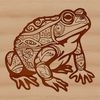 Ornate illustration of a wild toad in a vector format suitable for cutting machine designs and digital art.