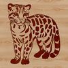 A wild animal standing upright on its hind legs, illustrated in detailed vector art.